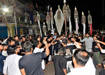 रांची: राजधानी में निकला मुहर्रम का जुलूस, जिला प्रशासन और पुलिस के आला अधिकारी रहे तैनात।