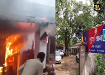 रांची के धुर्वा थाने में लगी आग, कड़ी मशक्कत के बाद दमकल कर्मियों ने पाया  काबू!