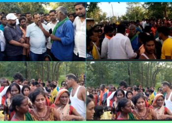 हाथियों का झुंड का उत्पात मचाया एक व्यक्ति को कुचल कर मार डाला आक्रोशितो ग्रामीण ने किया सड़क जाम !