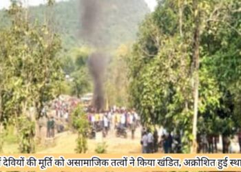 बोकारो में तीन देवियों की मूर्ति को किया गया खंडित!