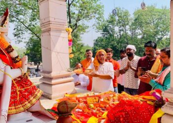 श्री लक्ष्मीनारायण मंदिर में गोसेवा केंद्र और  सनातन सदन का सरयू राय ने किया भूमिपूजन !