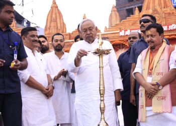 बिहार मुख्यमंत्री रामनवमी शोभा यात्रा में शामिल !हुये