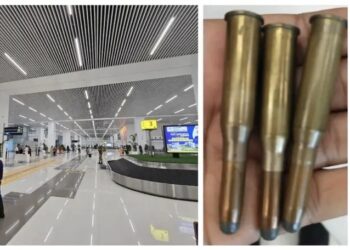 एयरपोर्ट पर यात्री के बैग से मिला तीन जिंदा कारतूस !